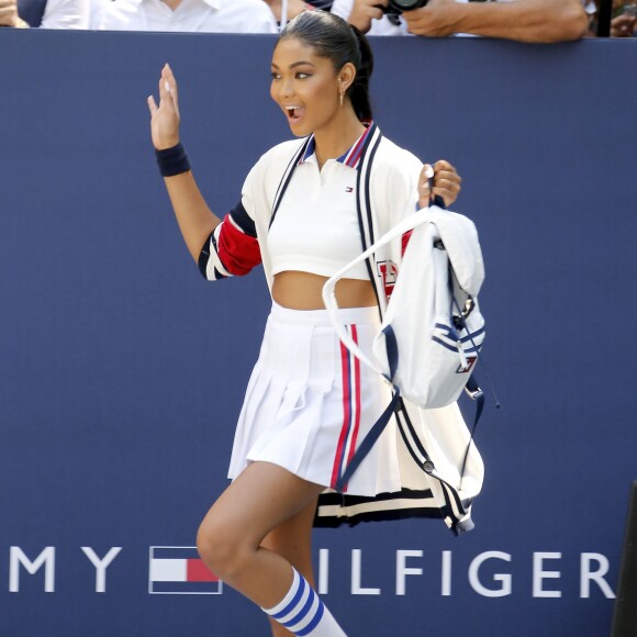 Chanel Iman - Lancement de la ligne de vêtements "Tommy x Nadal" à New York le 25 août 2015 pendant le tournoi des célébrités de Bryant Park. Rafael Nadal et Tommy Hilfiger lancent une ligne de sous-vêtements, de vêtements sur-mesure et un parfum "TH Bold". 