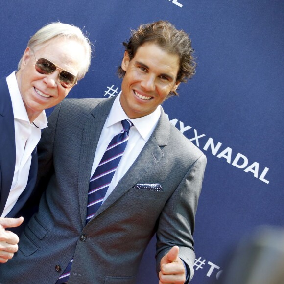 Tommy Hilfiger et Rafael Nadal - Lancement de la ligne de vêtements "Tommy x Nadal" à New York le 25 août 2015 pendant le tournoi des célébrités de Bryant Park. Rafael Nadal et Tommy Hilfiger lancent une ligne de sous-vêtements, de vêtements sur-mesure et un parfum "TH Bold". 