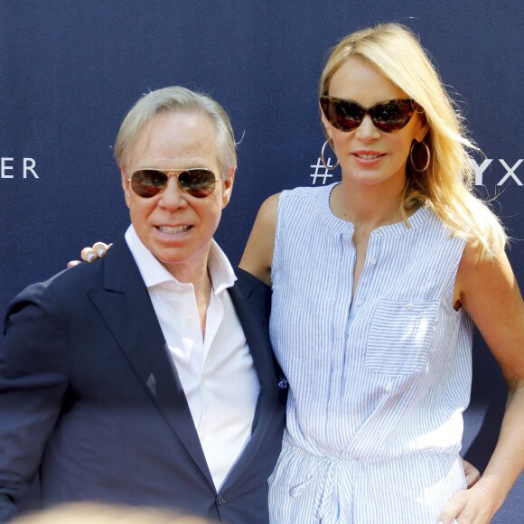 Tommy Hilfiger et sa femme Dee Ocleppo - Lancement de la ligne de vêtements "Tommy x Nadal" à New York le 25 août 2015 pendant le tournoi des célébrités de Bryant Park. Rafael Nadal et Tommy Hilfiger lancent une ligne de sous-vêtements, de vêtements sur-mesure et un parfum "TH Bold".  
