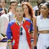 Hannah Davis et Chanel Iman - Lancement de la ligne de vêtements "Tommy x Nadal" à New York le 25 août 2015 pendant le tournoi des célébrités de Bryant Park. Rafael Nadal et Tommy Hilfiger lancent une ligne de sous-vêtements, de vêtements sur-mesure et un parfum "TH Bold".  