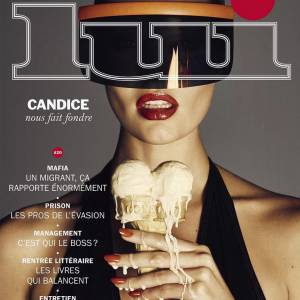 Candice Swanepoel en couverture du numéro de septembre 2015 de Lui. Photo par Luigi & Iango.