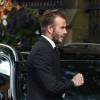 David Beckham à Bury aux obsèques de Neville Neville, le père des frères Phil et Gary, le 27 août 2015.