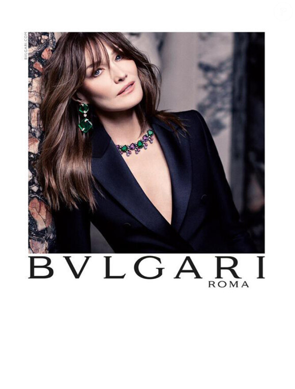 Carla Bruni pour Bulgari, nouvelle campagne, 2015.