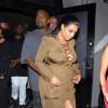 Kanye West et Kim Kardashian quittent le restaurant Craig's à Los Angeles, le 30 août 2015.