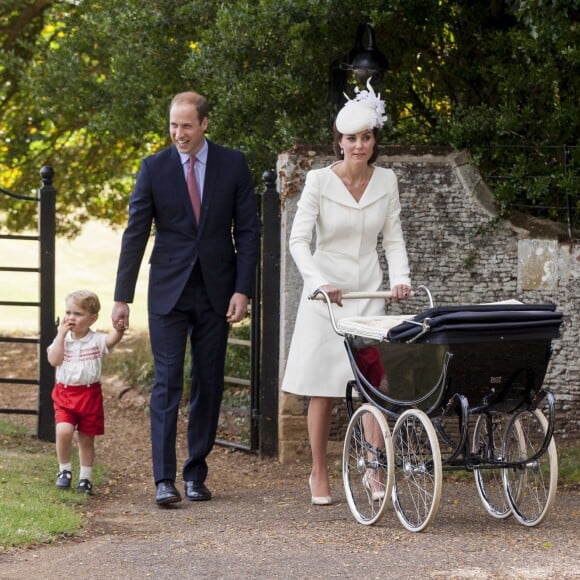 Baptême de la princesse Charlotte de Cambridge, fille de Kate Middleton et du prince William, le 5 juillet 2015 à Sandringham.