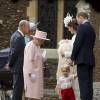 Baptême de la princesse Charlotte de Cambridge, fille de Kate Middleton et du prince William, le 5 juillet 2015 à Sandringham.