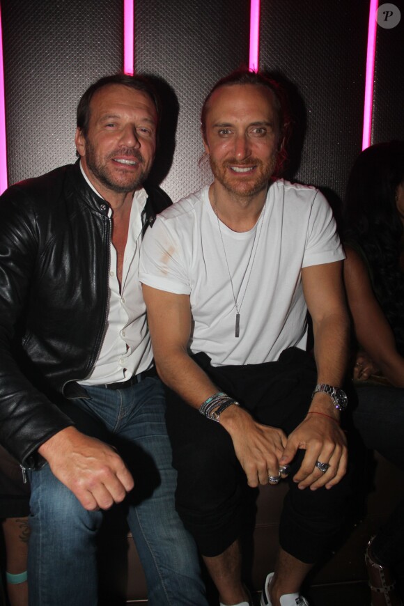 Samuel Le Bihan et David Guetta - Réouverture du "Queen" à Paris le 2 septembre 2015.