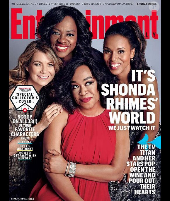 Shonda Rhimes, Kerry Washington, Ellen Pompeo et Viola Davis pour Entertainment Weekly. 2015