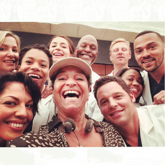 Les acteurs de Grey's Anatomy sur le tournage de la saison 12.