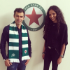Sonia Souid et Rui Almeida, l'entraîneur du Red Star- Photo publiée sur son compte Instagram le 13 juin 2015