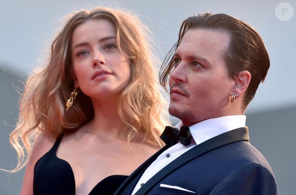 Johnny Depp (R) et Amber Heard - Première de 'Black Mass' lors du 72e Festival International du Film de Venice en Italie le 4 septembre 2015