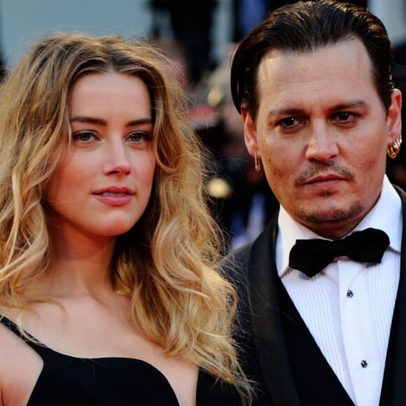 Amber Heard et Johnny Depp - Première de 'Black Mass' lors du 72e Festival International du Film de Venice en Italie le 4 septembre 2015