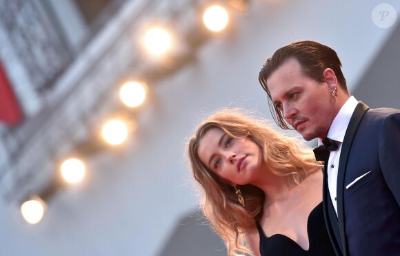 Johnny Depp et Amber Heard - Première de 'Black Mass' lors du 72e Festival International du Film de Venice en Italie le 4 septembre 2015