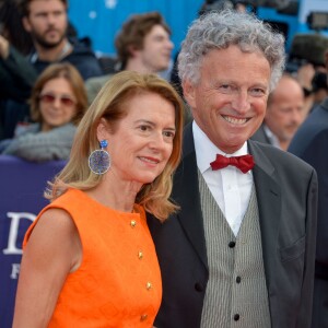 Nelson Monfort et sa femme - 41e Festival du film américain de Deauville, le 4 septembre 2015.