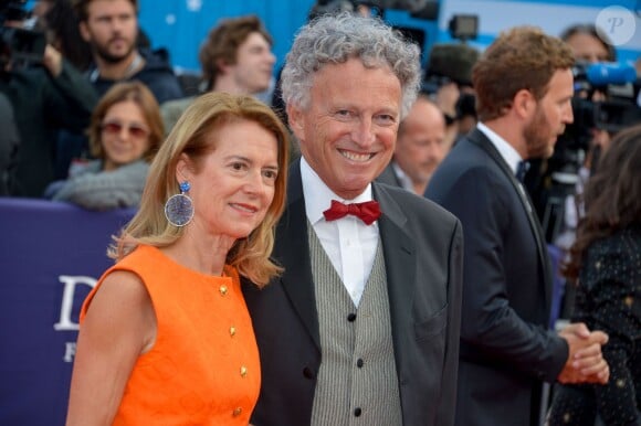 Nelson Monfort et sa femme - 41e Festival du film américain de Deauville, le 4 septembre 2015.