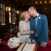 Mariage civil et religieux de Julie Taton et Harold Van Der Straten, à l'hôtel de ville de Bruxelles et à l'église Notre-Dame du Sablon, le 2 mai 2015.