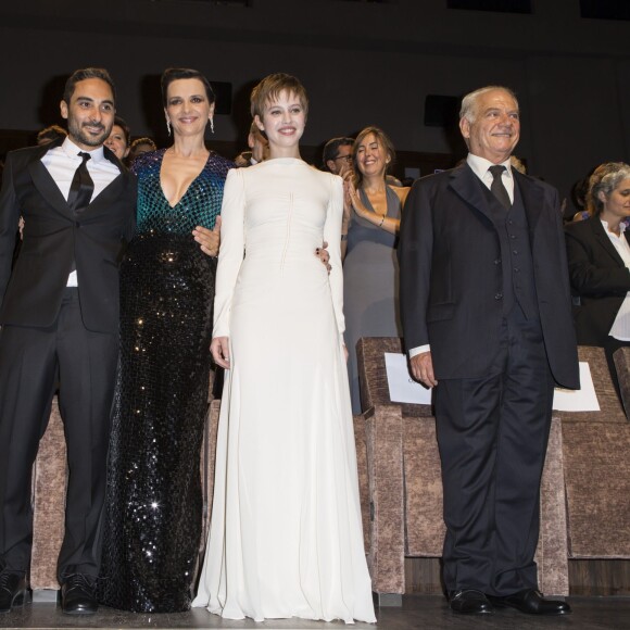 Lou de Laage, Juliette Binoche, Piero Messina - Avant-première de L'Attesa dans le cadre du 72e festival du film de Venise en Italie le 5 septembre 2015
