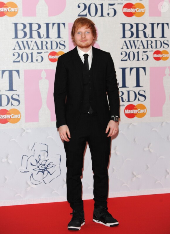 Ed Sheeran - Cérémonie des Brit Awards 2015 à Londres le 25 février 2015
