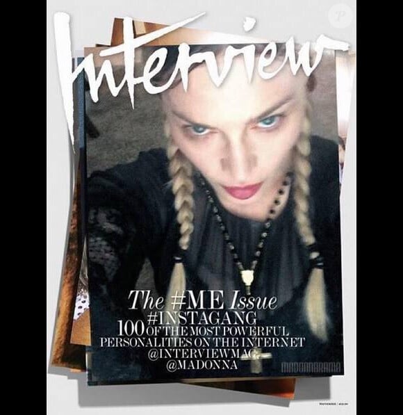Madonna en couverture du magazine "Interview", setembre 2015.