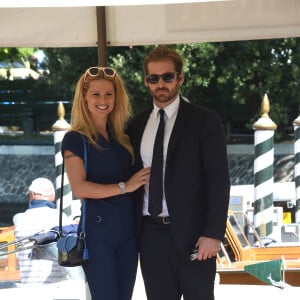 Michelle Hunziker et son mari Tomaso Trussardi arrivent au Lido pour le 72e Festival du Film de Venise, la Mostra. Le 7 septembre 2015.