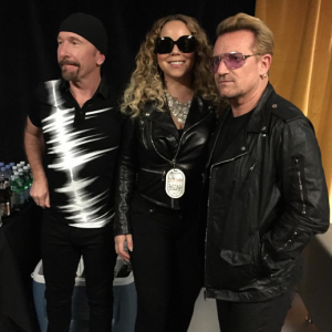 Mariah Carey lors du concert de U2 à Turin / photo postée sur le compte Instagram de la chanteuse américaine.