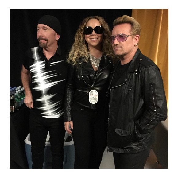 Mariah Carey lors du concert de U2 à Turin / photo postée sur le compte Instagram de la chanteuse américaine.