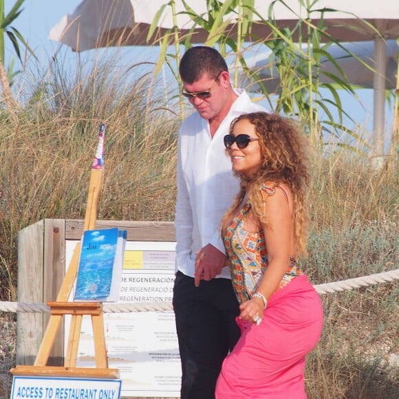 Mariah Carey et son compagnon James Packer en vacances à Formentera en Espagne le 1er juillet 2015.