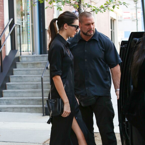 Kendall Jenner et Kim Kardashian à New York, le 8 septembre 2015.