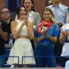 Kendall Jenner, Gigi Hadid et Joe Jonas assistent au quart de finale féminin de l'US Open opposant les soeurs Venus et Serena Williams à l'Arthur Ashe Stadium, au USTA Billie Jean King National Tennis Center. New York, le 8 septembre 2015.