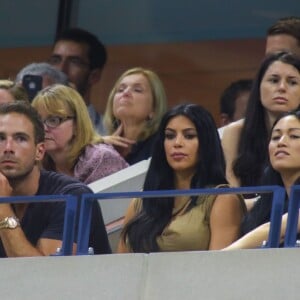 Kim Kardashian, enceinte, assiste au quart de finale féminin de l'US Open opposant les soeurs Venus et Serena Williams à l'Arthur Ashe Stadium, au USTA Billie Jean King National Tennis Center. New York, le 8 septembre 2015.