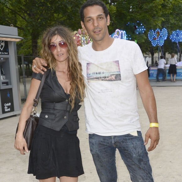 Tomer Sisley et sa compagne Karine Machado - Inauguration de la Fête des Tuileries à Paris le 26 juin 2015.