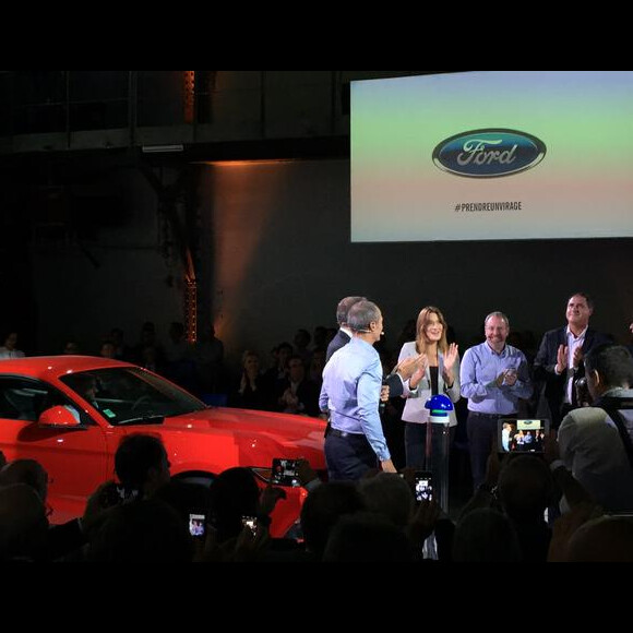 Carla Bruni-Sarkozy assiste à la soirée de lancement de la campagne "Prendre un virage" de Ford France. Photo publiée le 9 septembre 2015.