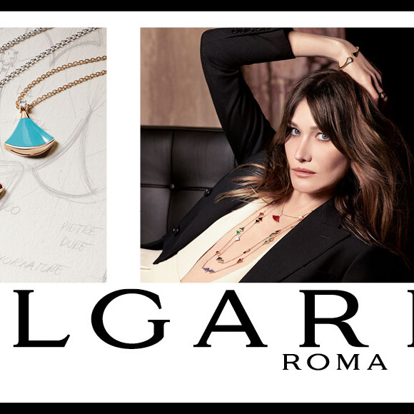 Carla Bruni-Sarkozy, ambassadrice de Bulgari, prête son visage à la collection "Diva".