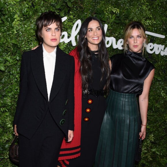 Tallulah Willis, Demi Moore et Scout Willis - Soirée Salvatore Ferragamo à Beverly Hills, Los Angeles, le 9 septembre 2015