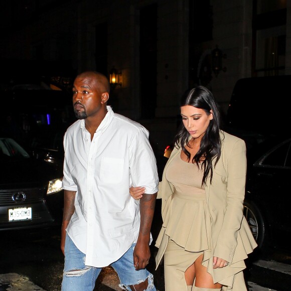 Kanye West et Kim Kardashian de sortie à New York, où a commencé la Fashion Week. Le 10 septembre 2015.