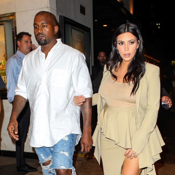 Kanye West et Kim Kardashian de sortie à New York, où a commencé la Fashion Week. Le 10 septembre 2015.