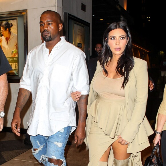 Kanye West et Kim Kardashian de sortie à New York, où a commencé la Fashion Week. Le 10 septembre 2015.