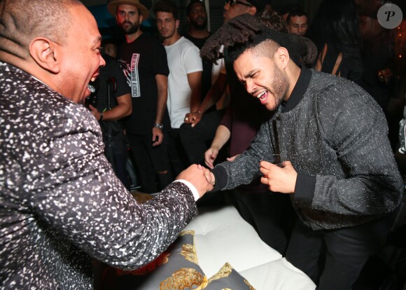 Timbaland et The Weeknd (Abel Tesfaye) assistent à la block party de Rihanna au New York Edition. New York, le 10 septembre 2015.