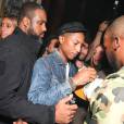 Pharrell Williams assiste à la block party de Rihanna au New York Edition. New York, le 10 septembre 2015.