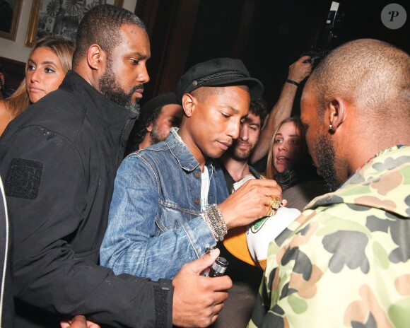 Pharrell Williams assiste à la block party de Rihanna au New York Edition. New York, le 10 septembre 2015.