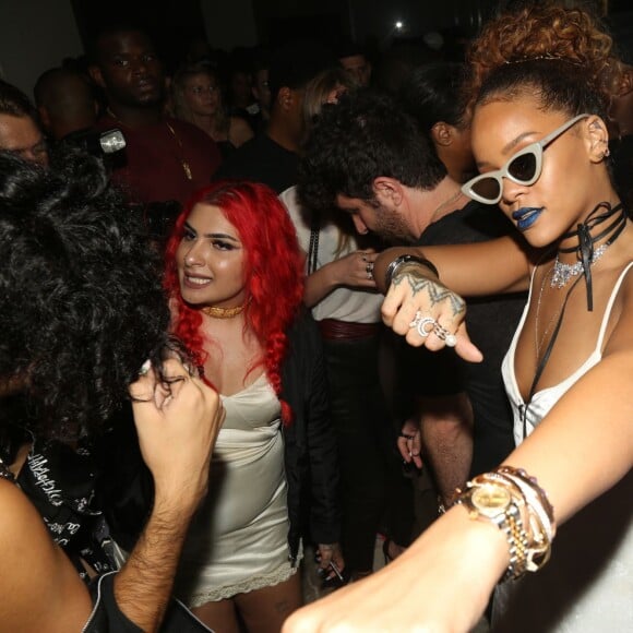 Rihanna lors de sa block party au New York Edition. New York, le 10 septembre 2015.