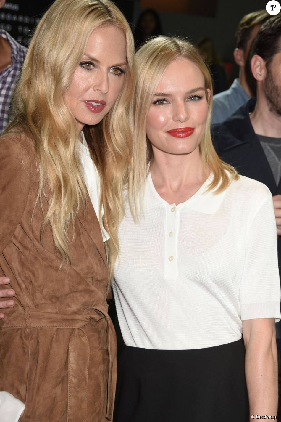 Rachel Zoe et Kate Bosworth assistent à la présentation de la collection Gant printemps-été 2016 aux Spring Studios. New York, le 10 septembre 2015.