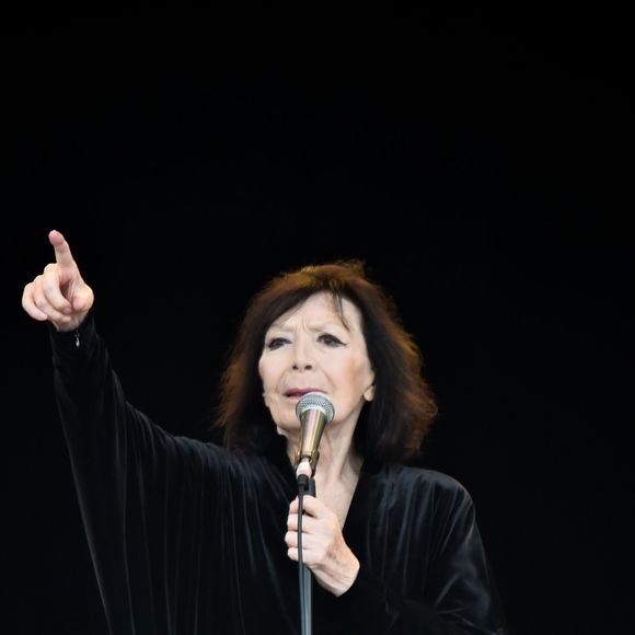 Juliette Gréco lors de la Fête de l'Humanité 2015 dans le Parc de la Courneuve en région parisienne, le 13 septembre 2015
