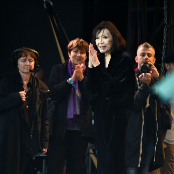 Juliette Gréco lors de la Fête de l'Humanité 2015 dans le Parc de la Courneuve en région parisienne, le 13 septembre 2015