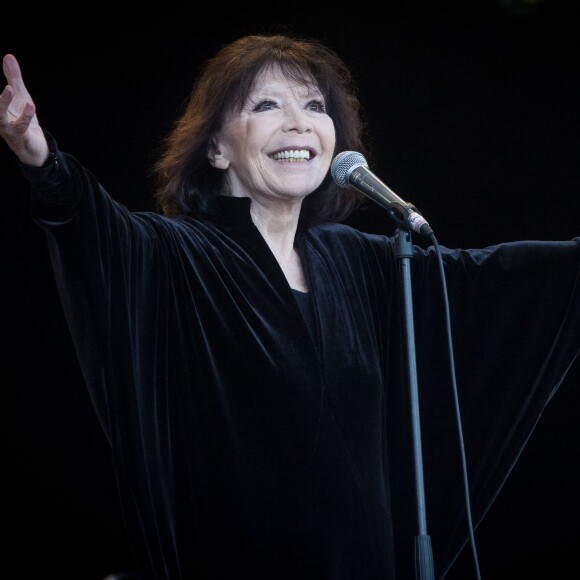 Juliette Greco lors de la Fête de l'Humanité 2015 dans le Parc de la Courneuve en région parisienne, le 13 septembre 2015