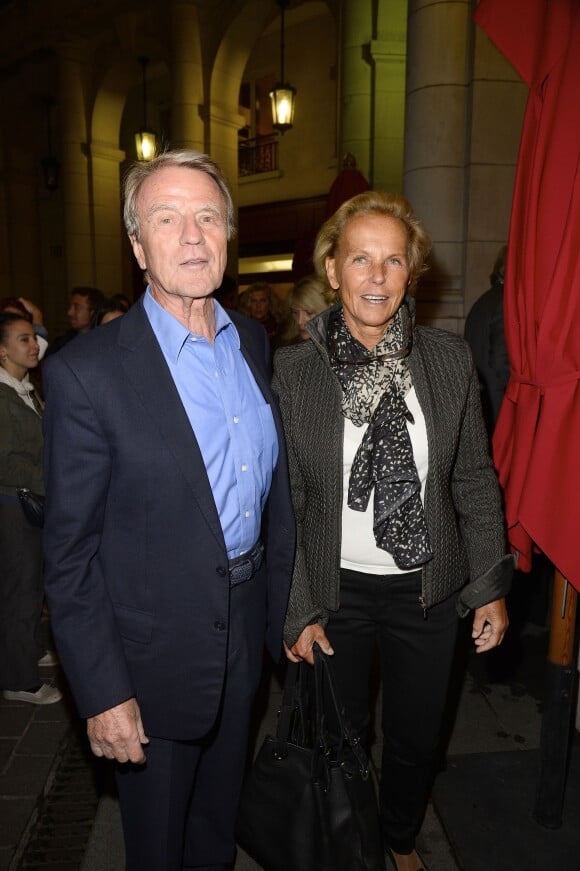 Bernard Kouchner et sa compagne Christine Ockrent - Générale de la pièce de théâtre "Le Mensonge" au théâtre Edouard VII à Paris, le 14 septembre 2015