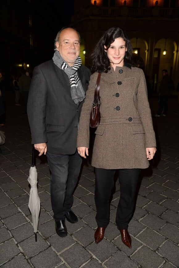 Marc Lambron et sa fille Juliette - Générale de la pièce de théâtre "Le Mensonge" au théâtre Edouard VII à Paris, le 14 septembre 2015.
