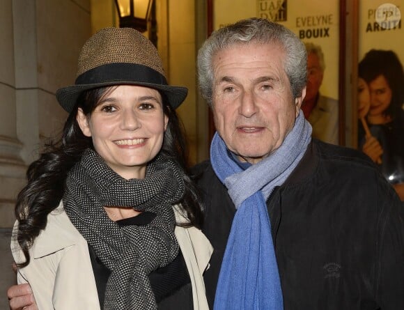 Claude Lelouch et sa fille Salomé Lelouch - Générale de la pièce de théâtre "Le Mensonge" au théâtre Edouard VII à Paris, le 14 septembre 2015.