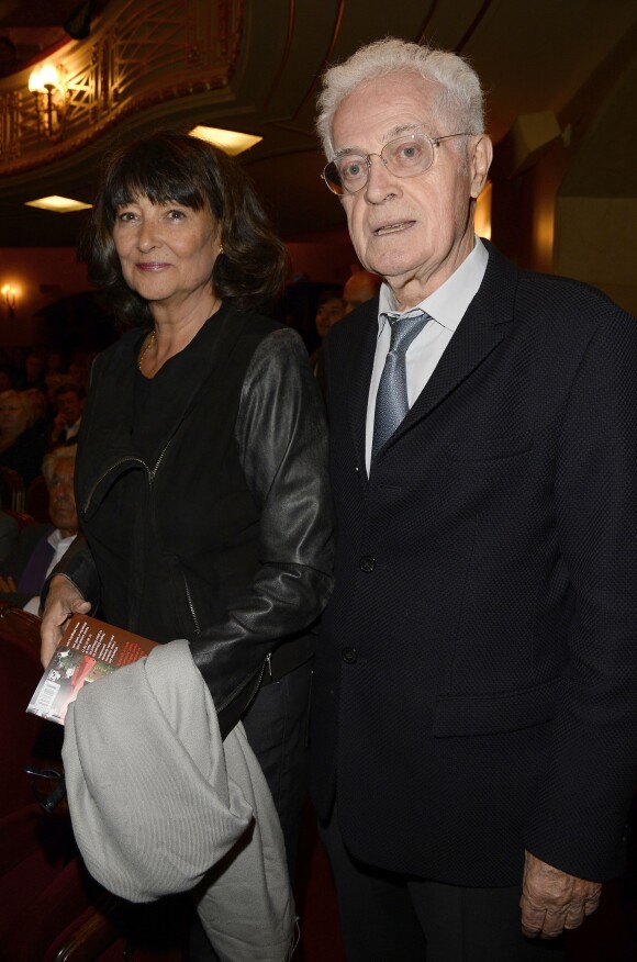 Lionel Jospin et sa femme Sylviane Agacinski - Générale de la pièce de théâtre "Le Mensonge" au théâtre Edouard VII à Paris, le 14 septembre 2015