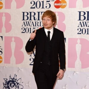 Ed Sheeran - Soirée des "BRIT Awards 2015" à Londres. Le 25 février 2015.